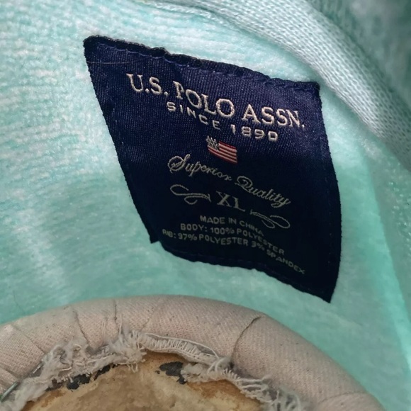 U.S. Polo Assn. Teal Blue Full Zip Hoodie w/ Sweatpants Women’s XL - Picture 6 of 6